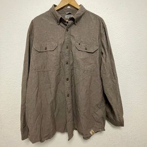 Mens Carhartt Long Sleeve Button Up Shirt